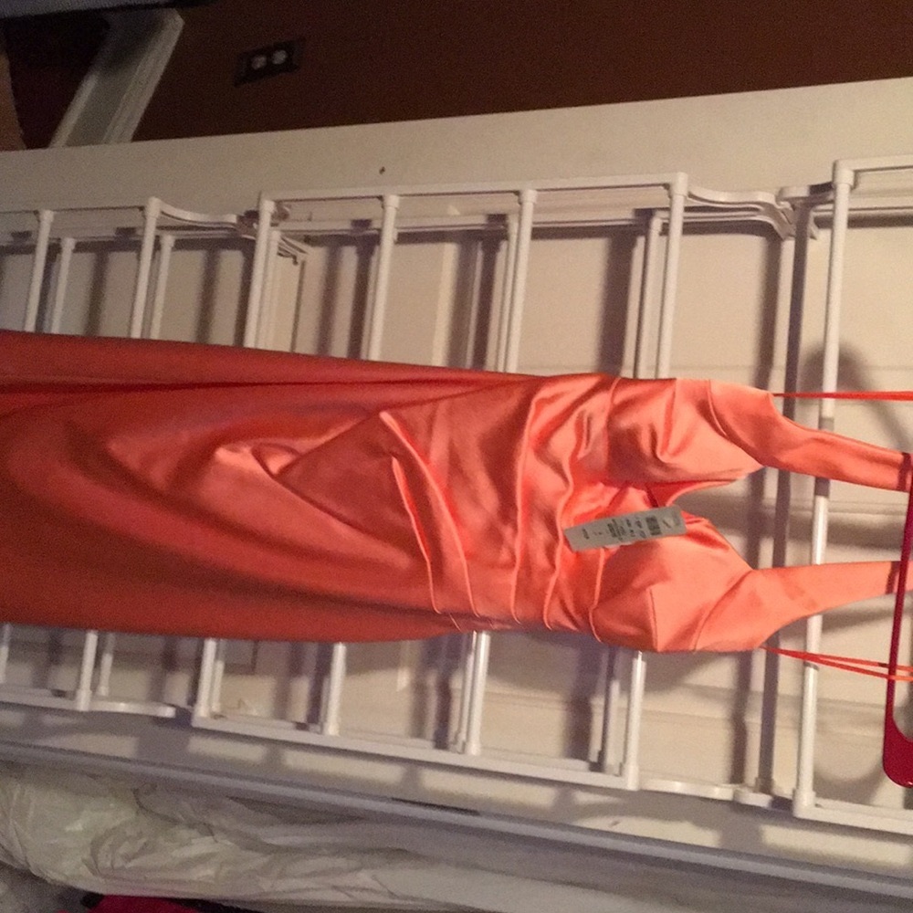 Mid length Coral dress from Cache